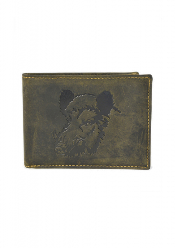 Vintage Animal Collection Wild Boar oliv Leder